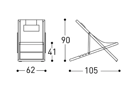 Varaschin CLEVER Foldable Deckchair