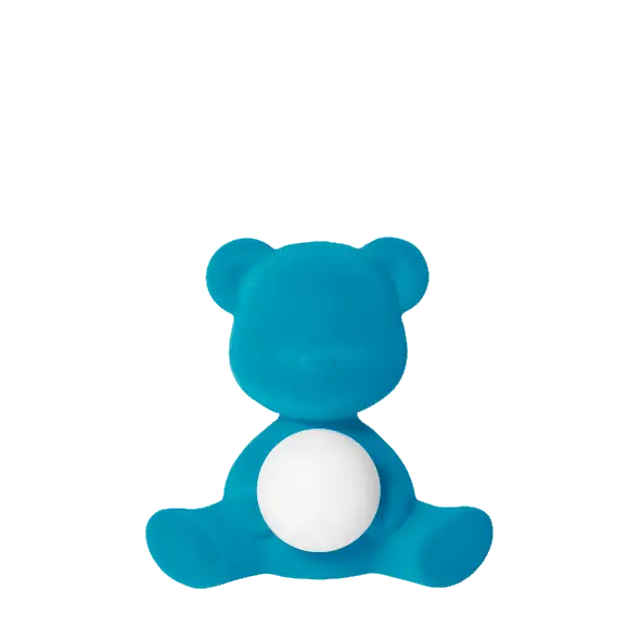 Qeeboo Teddy Girl Lamp Velvet Finish with rechargeable led