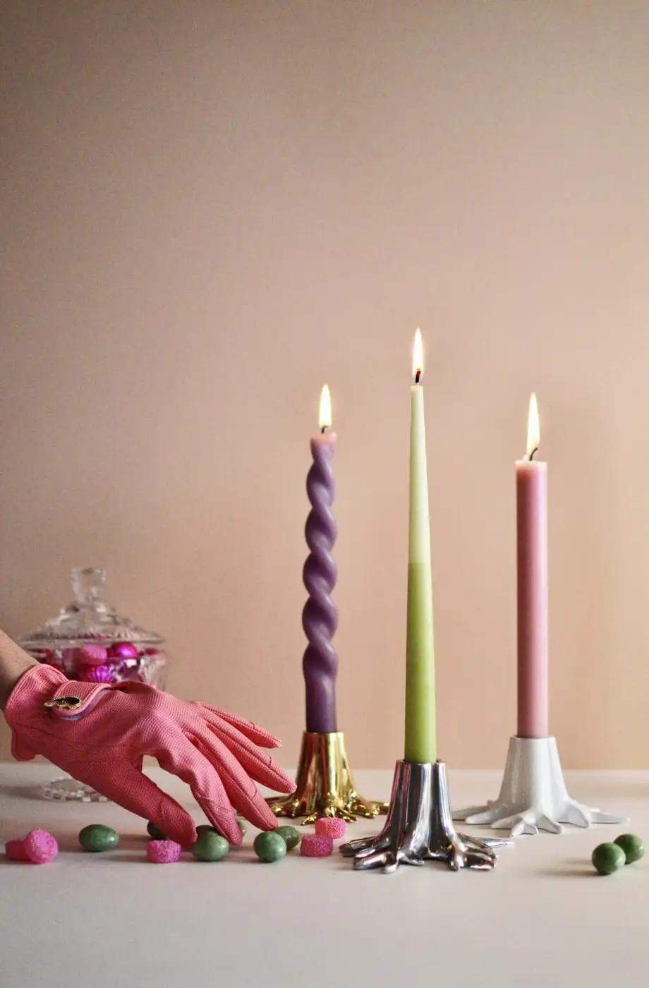 Garden Glory Mini Root Candle Holder White