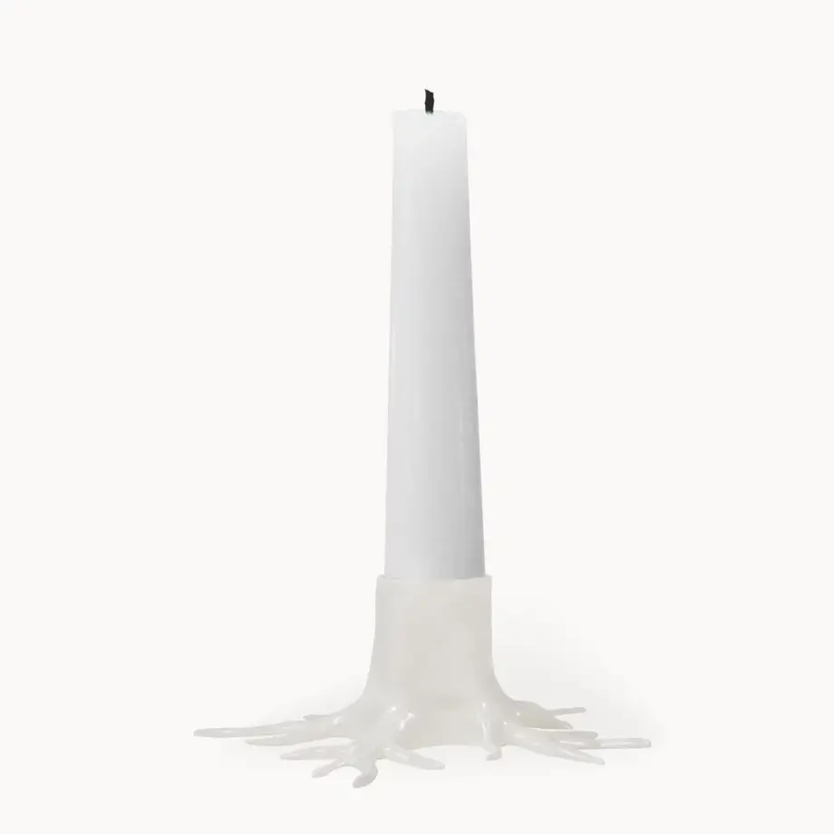 Garden Glory Mini Root Candle Holder White