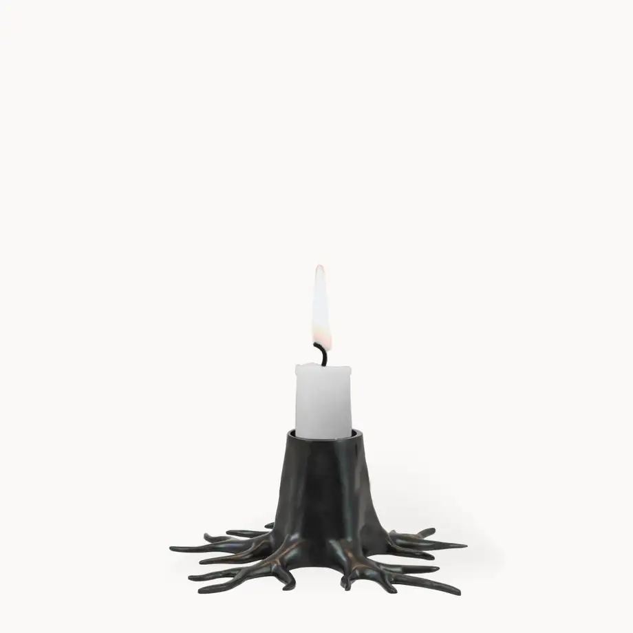 Garden Glory Mini Root Candle Holder Black