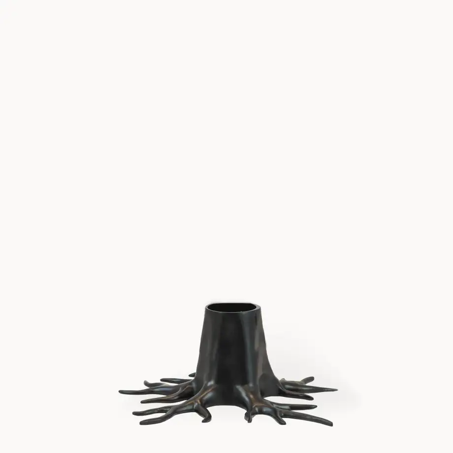 Garden Glory Mini Root Candle Holder Black