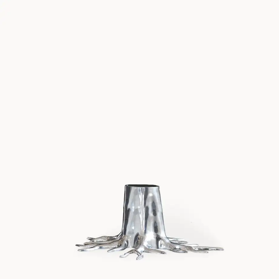 Garden Glory Mini Root Candle Holder Silver