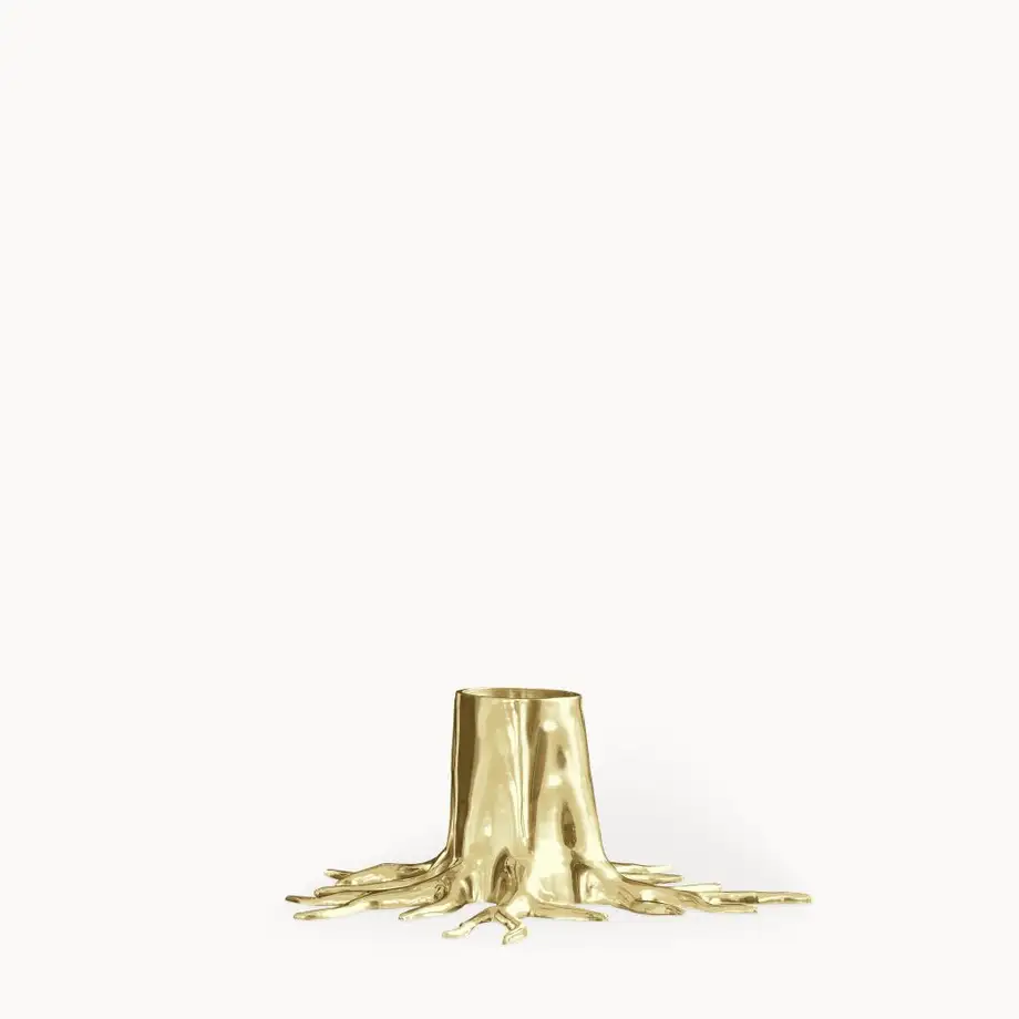 Garden Glory Mini Root Candle Holder Gold
