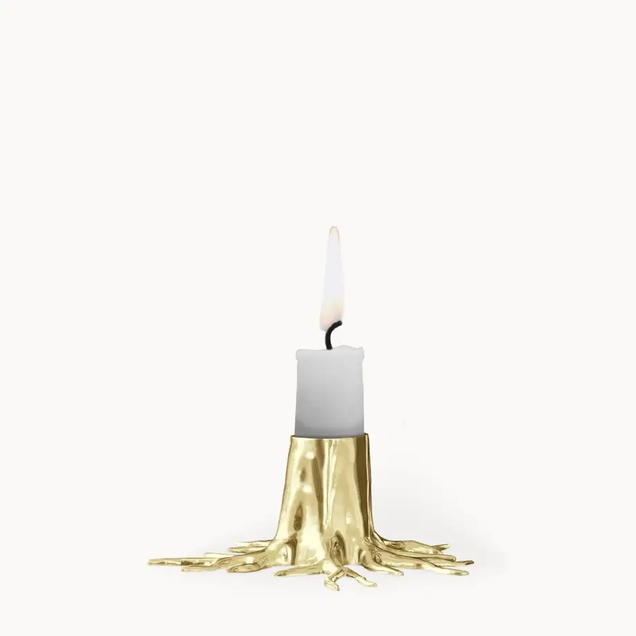 Garden Glory Mini Root Candle Holder Gold