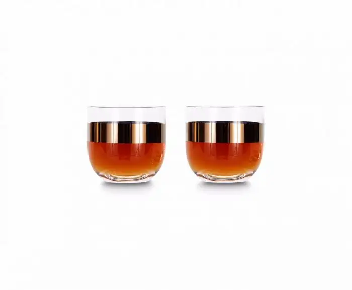 Tom Dixon Tank Whiskey Glasses Copper x2