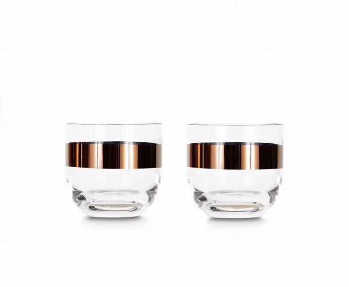Tom Dixon Tank Whiskey Glasses Copper x2