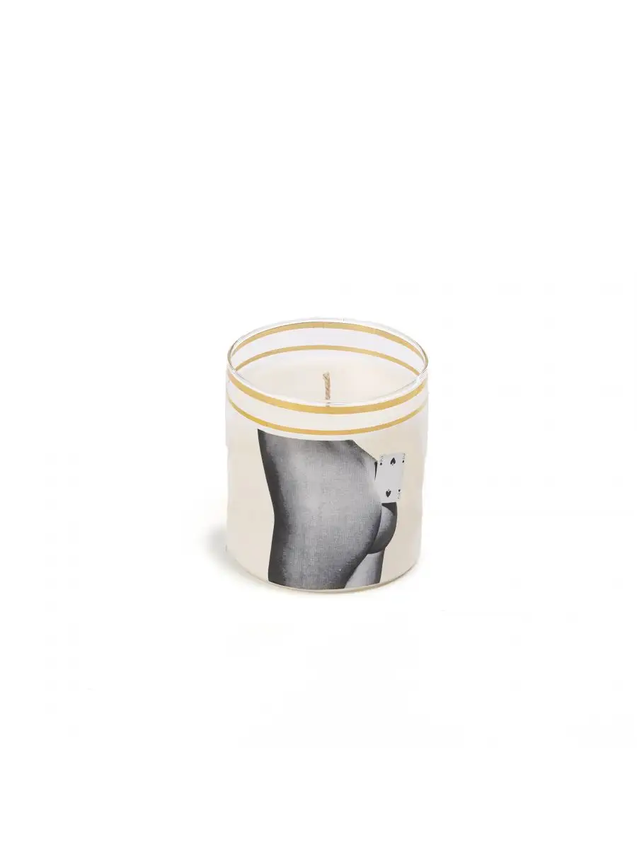 Seletti Toiletpaper Glass Candle Two of Spades