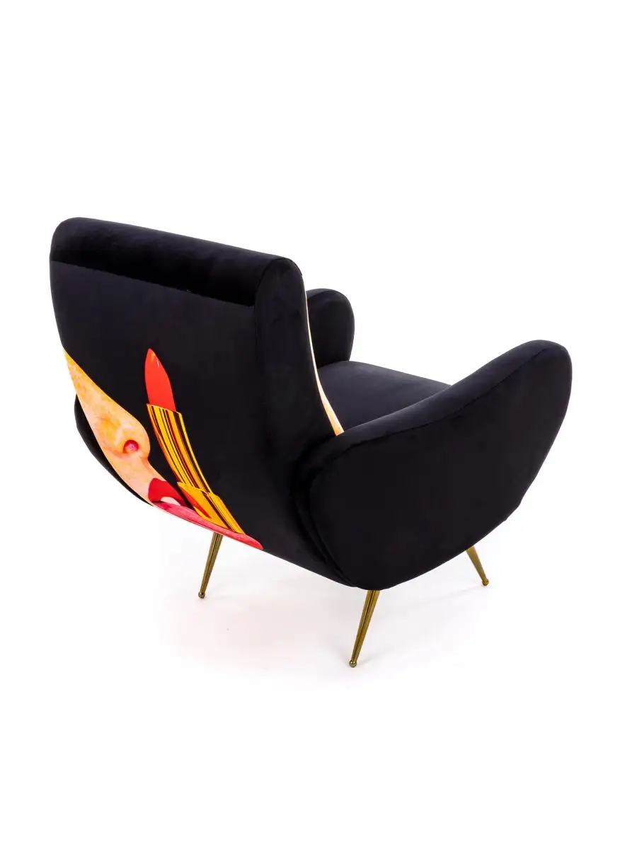 Seletti Toiletpaper Armchair Tongue Black