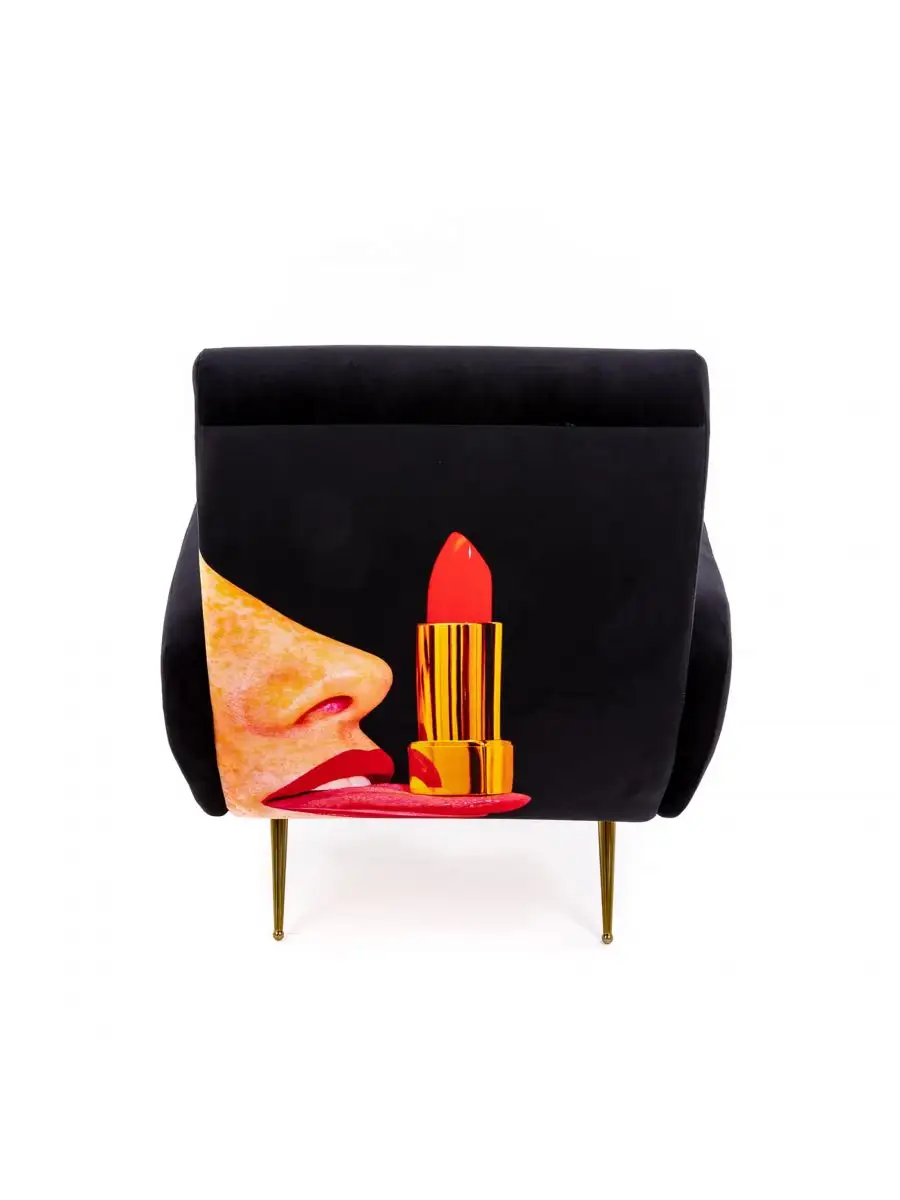 Seletti Toiletpaper Armchair Tongue Black