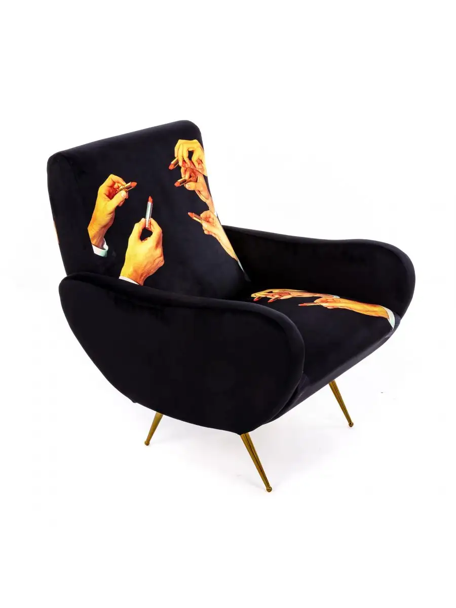 Seletti Toiletpaper Armchair Lipstick Black