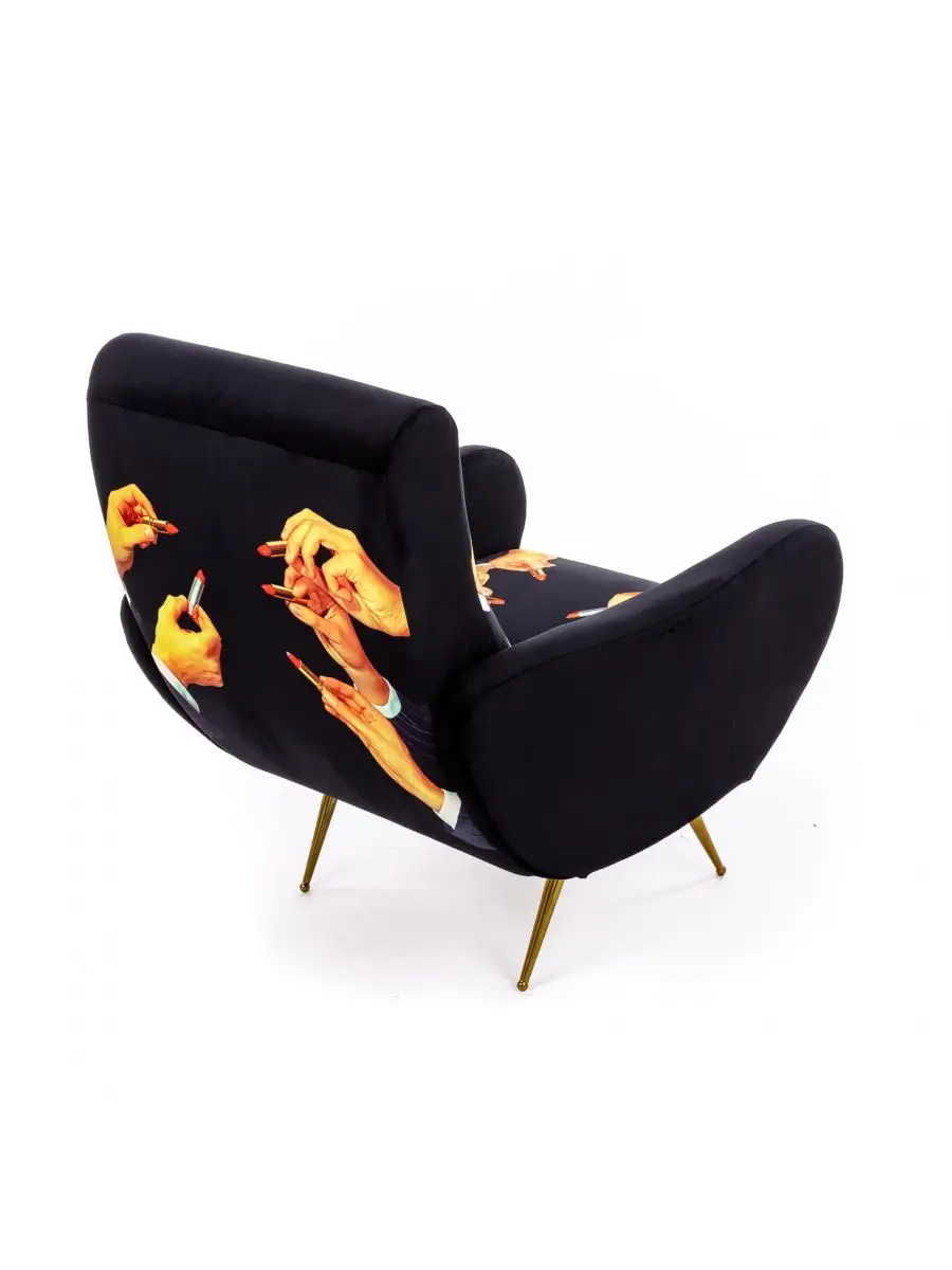Seletti Toiletpaper Armchair Lipstick Black