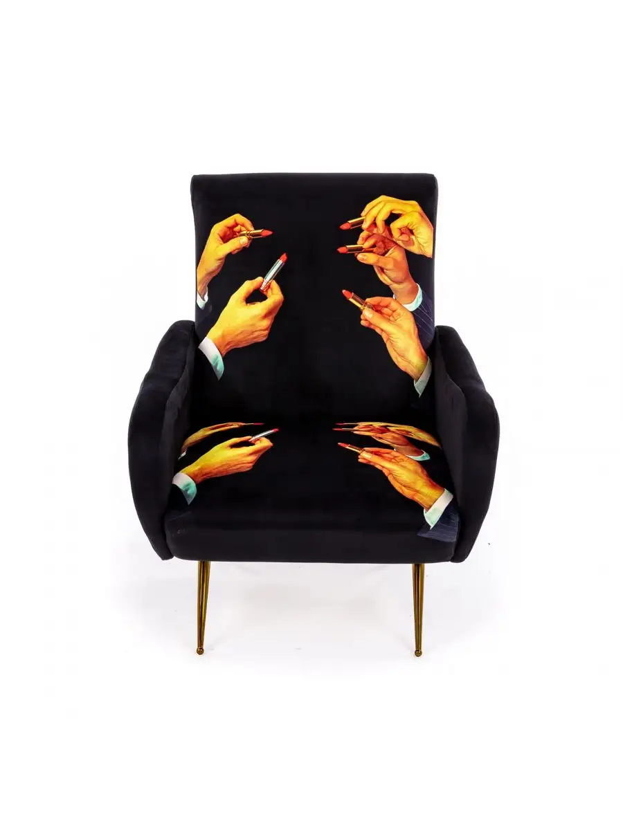 Seletti Toiletpaper Armchair Lipstick Black