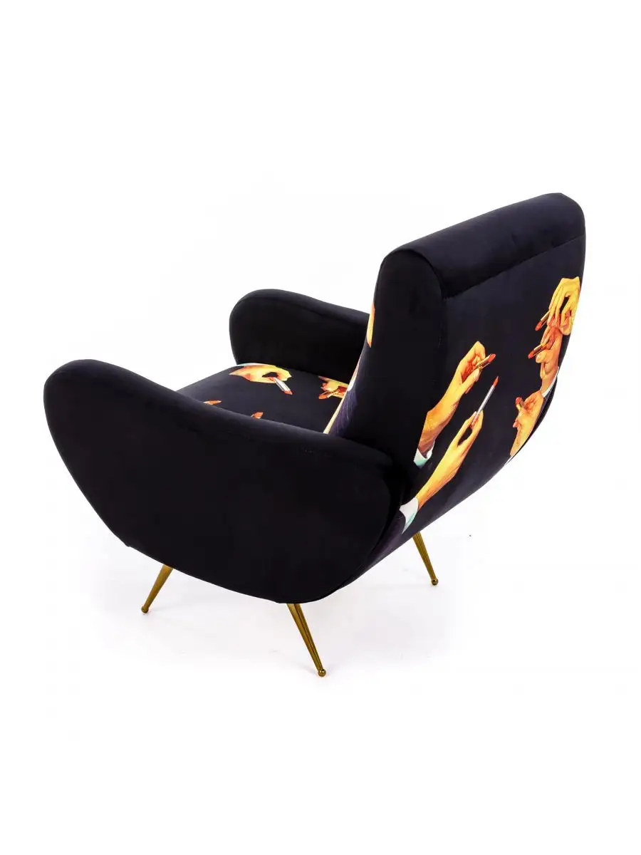 Seletti Toiletpaper Armchair Lipstick Black