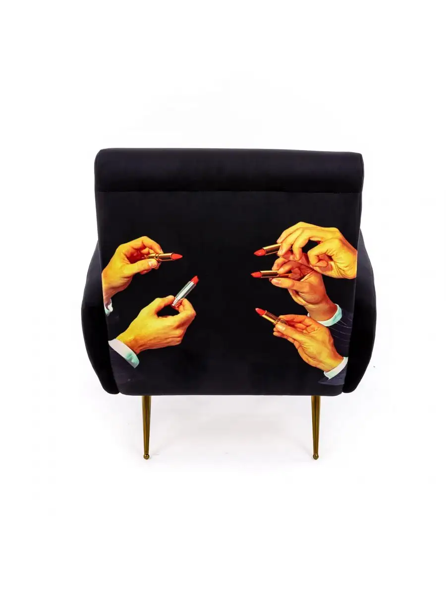 Seletti Toiletpaper Armchair Lipstick Black