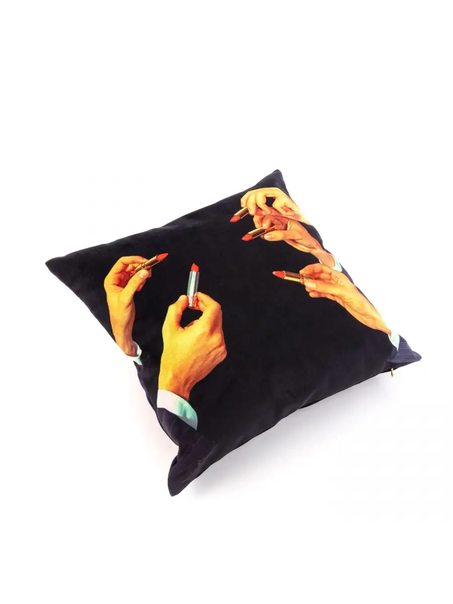 Seletti Toiletpaper Cushion Lipstick Black