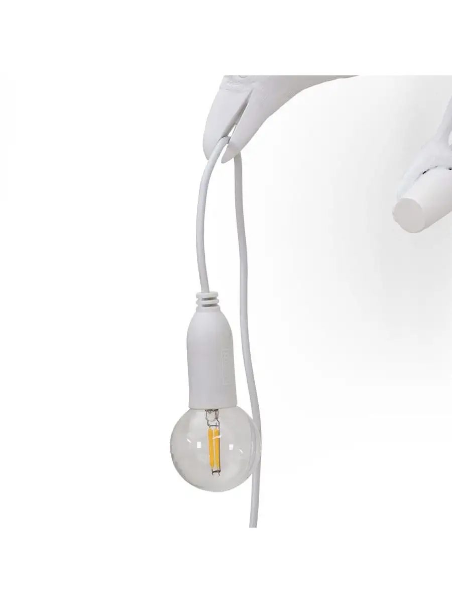 Seletti Bird Lamp White Looking Left OUTDOOR