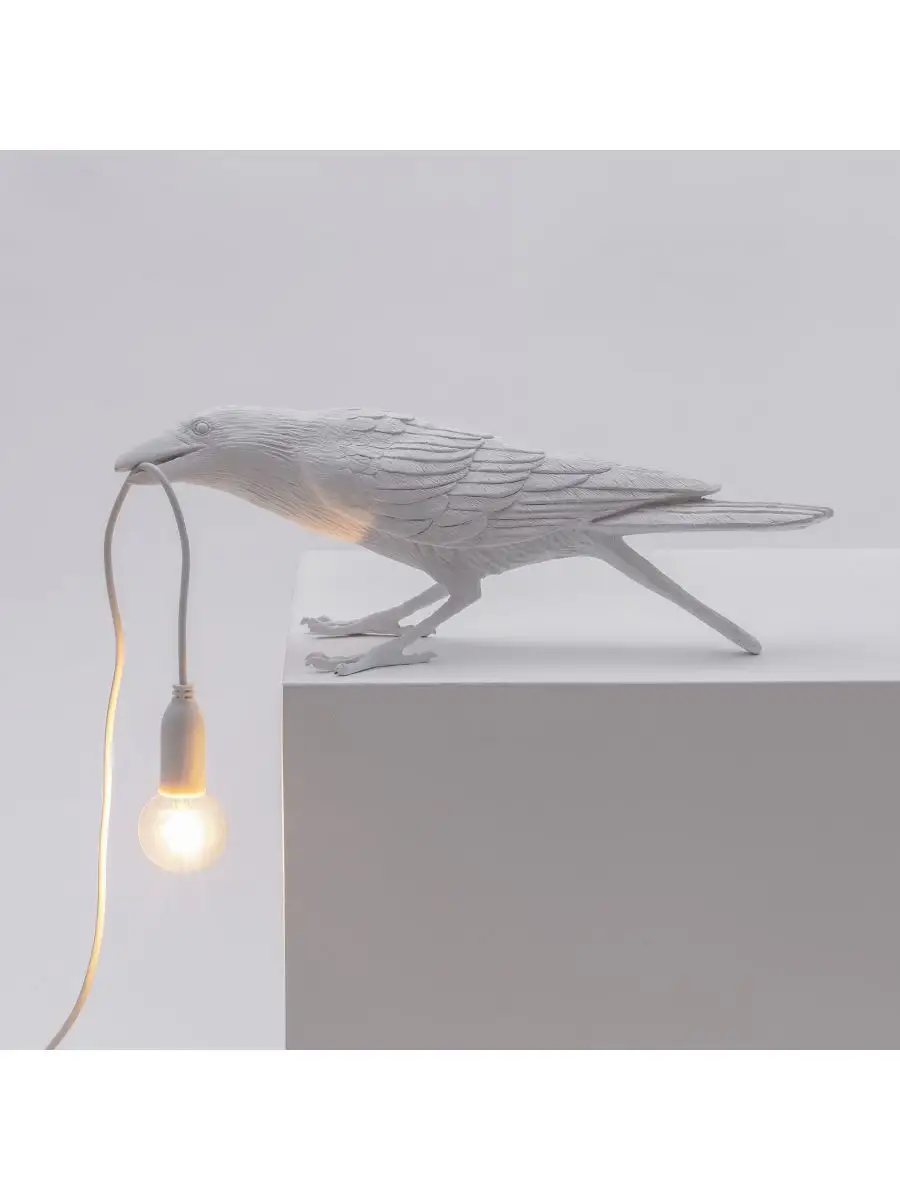 Seletti Bird Lamp White Playing OUTDOOR