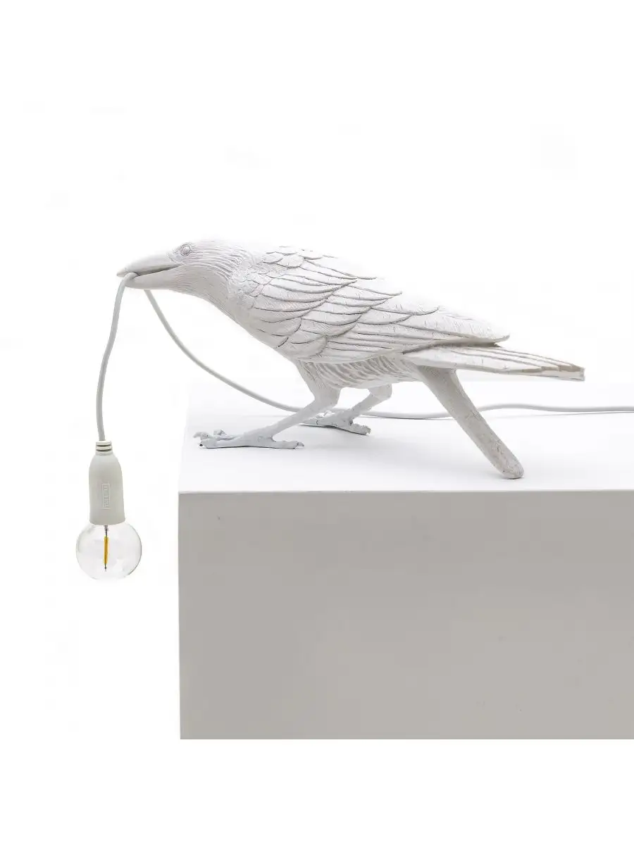Seletti Bird Lamp White Playing OUTDOOR