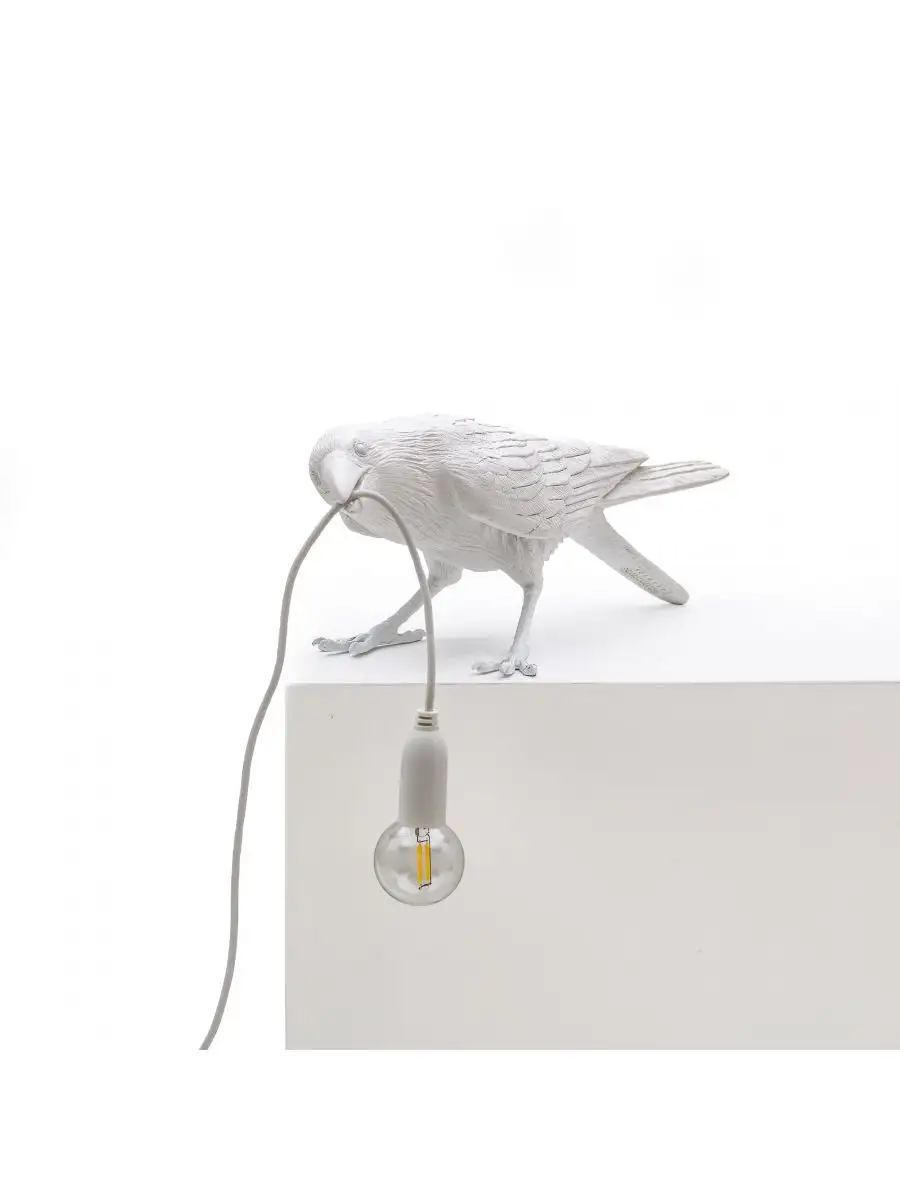 Seletti Bird Lamp White Playing OUTDOOR