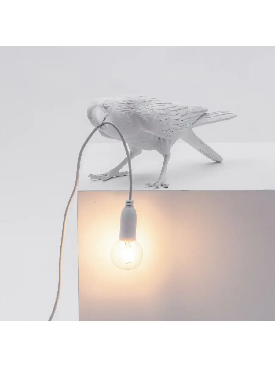Seletti Bird Lamp White Playing OUTDOOR
