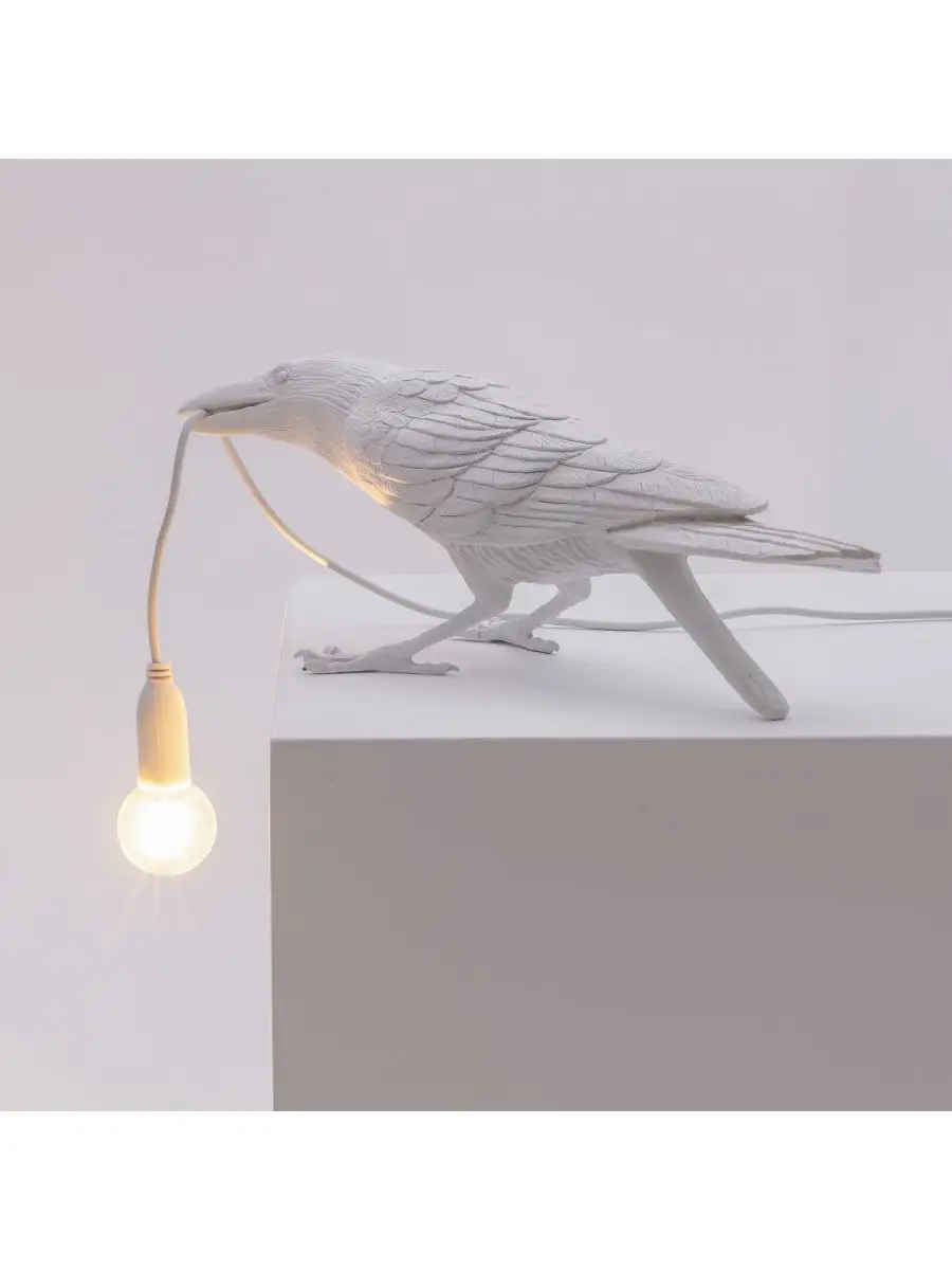 Seletti Bird Lamp White Playing OUTDOOR