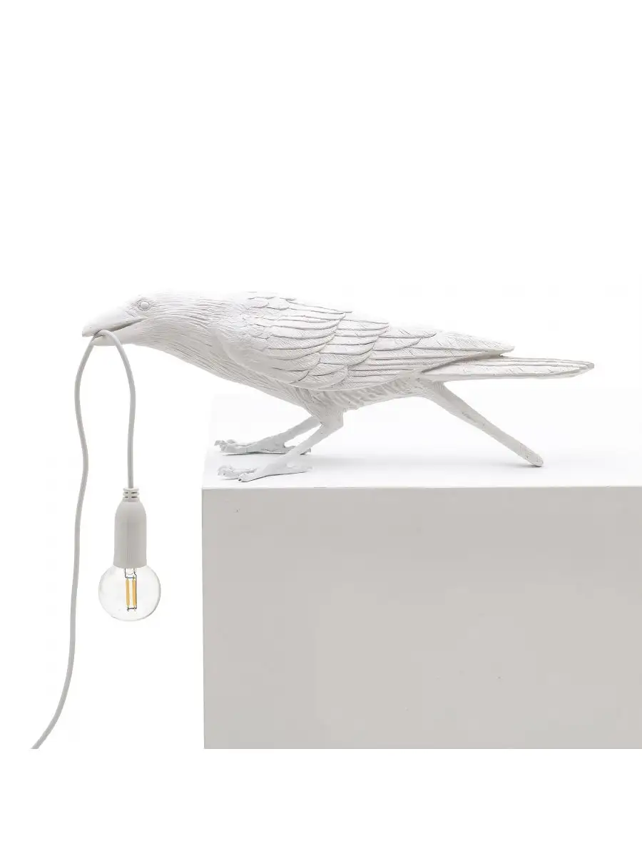 Seletti Bird Lamp White Playing OUTDOOR