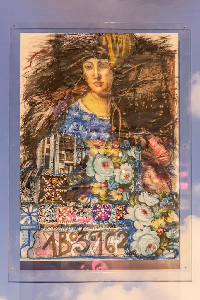 Lady Flowers Painting