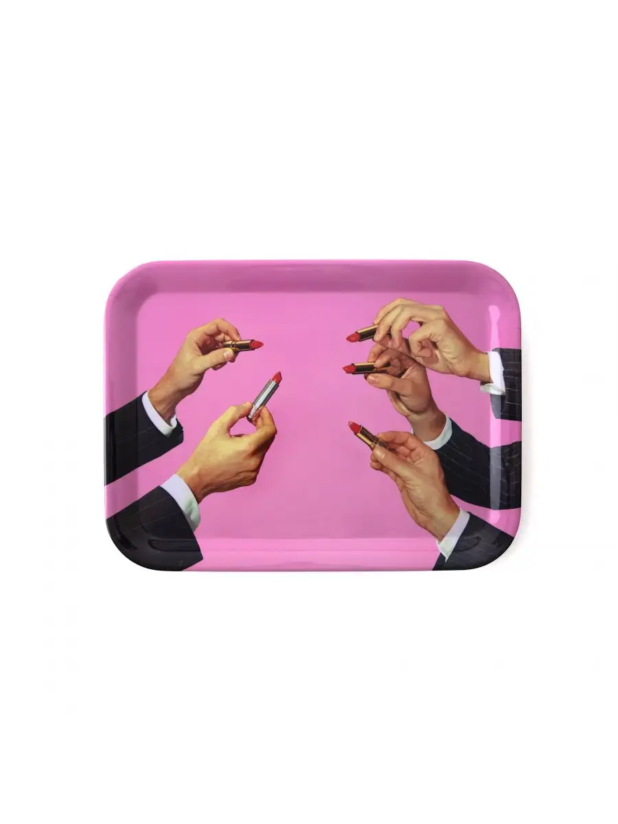 Seletti Toiletpaper Lipstick Pink Tray