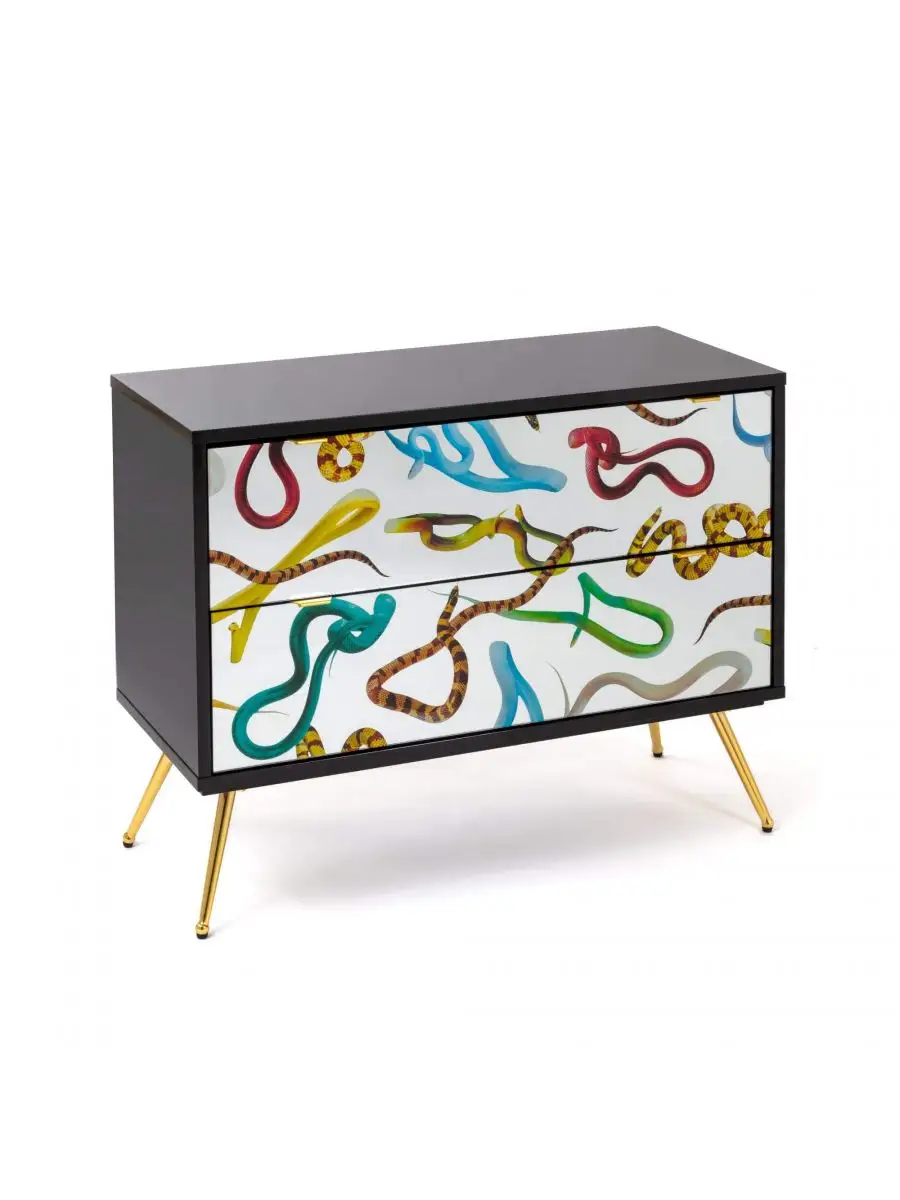 Seletti Toiletpaper Chest of Two Drawers Snakes