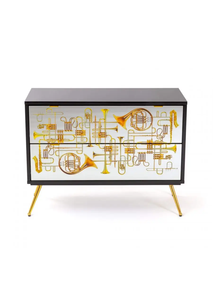 Seletti Toiletpaper Chest of Two Drawers Trumpets