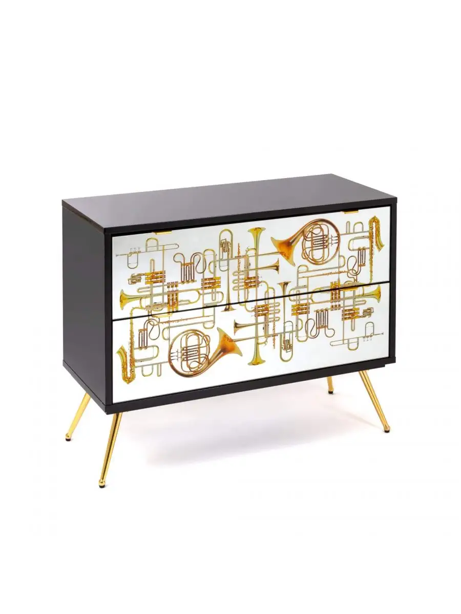 Seletti Toiletpaper Chest of Two Drawers Trumpets