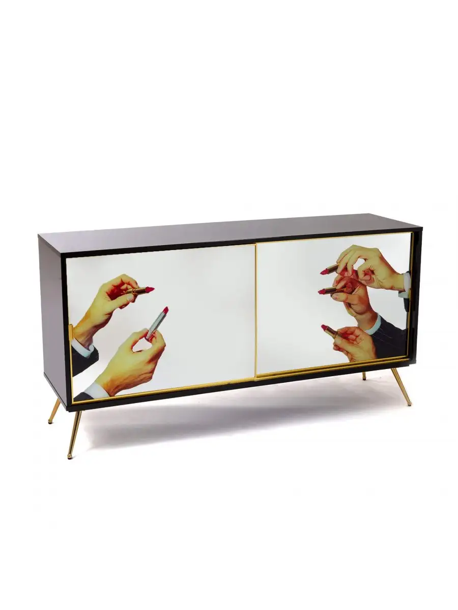 Seletti Toiletpaper Cabinet Sliding Door Lipsticks