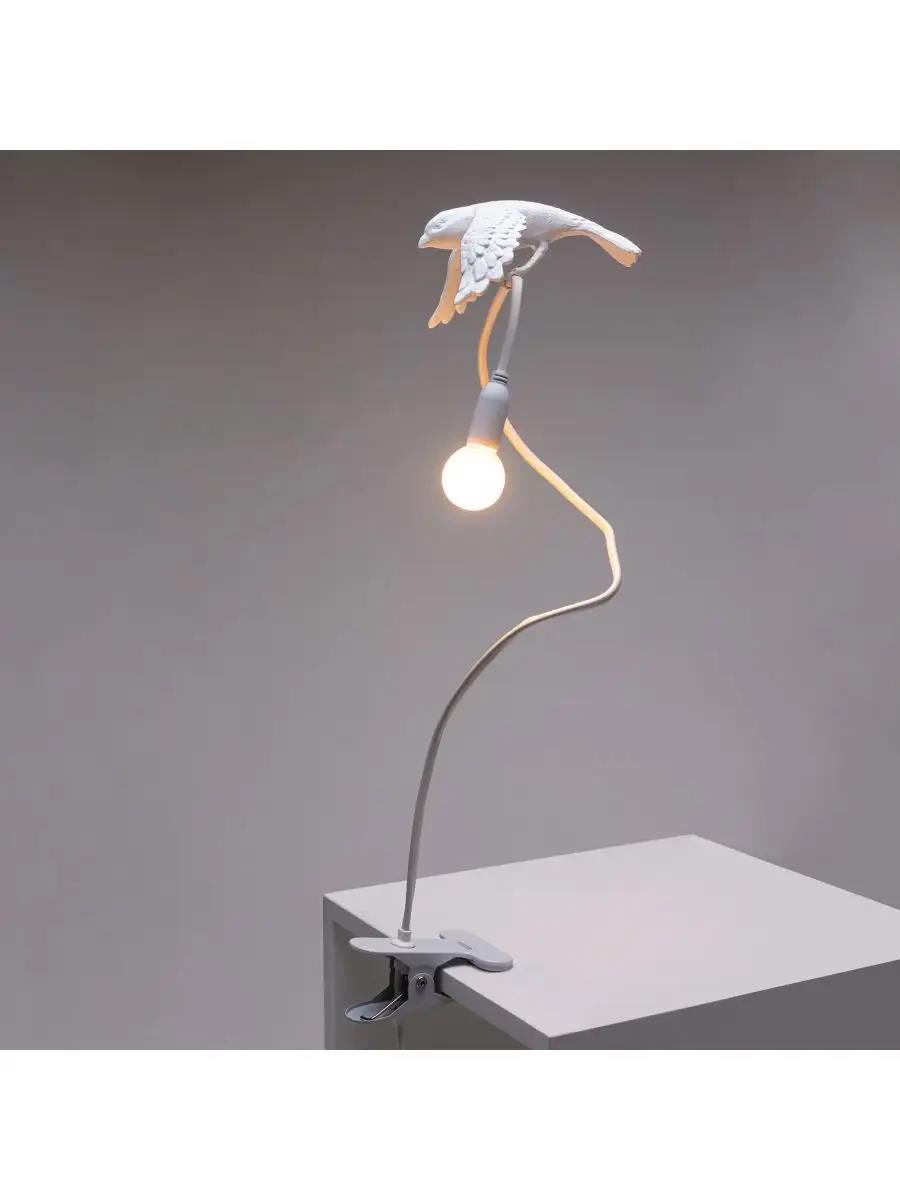 Seletti Sparrow Lamp with Clamp - Taking Off