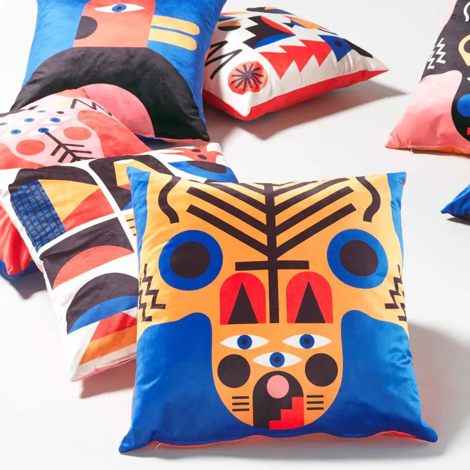 Qeeboo Cushion Oggian Italian Tiger