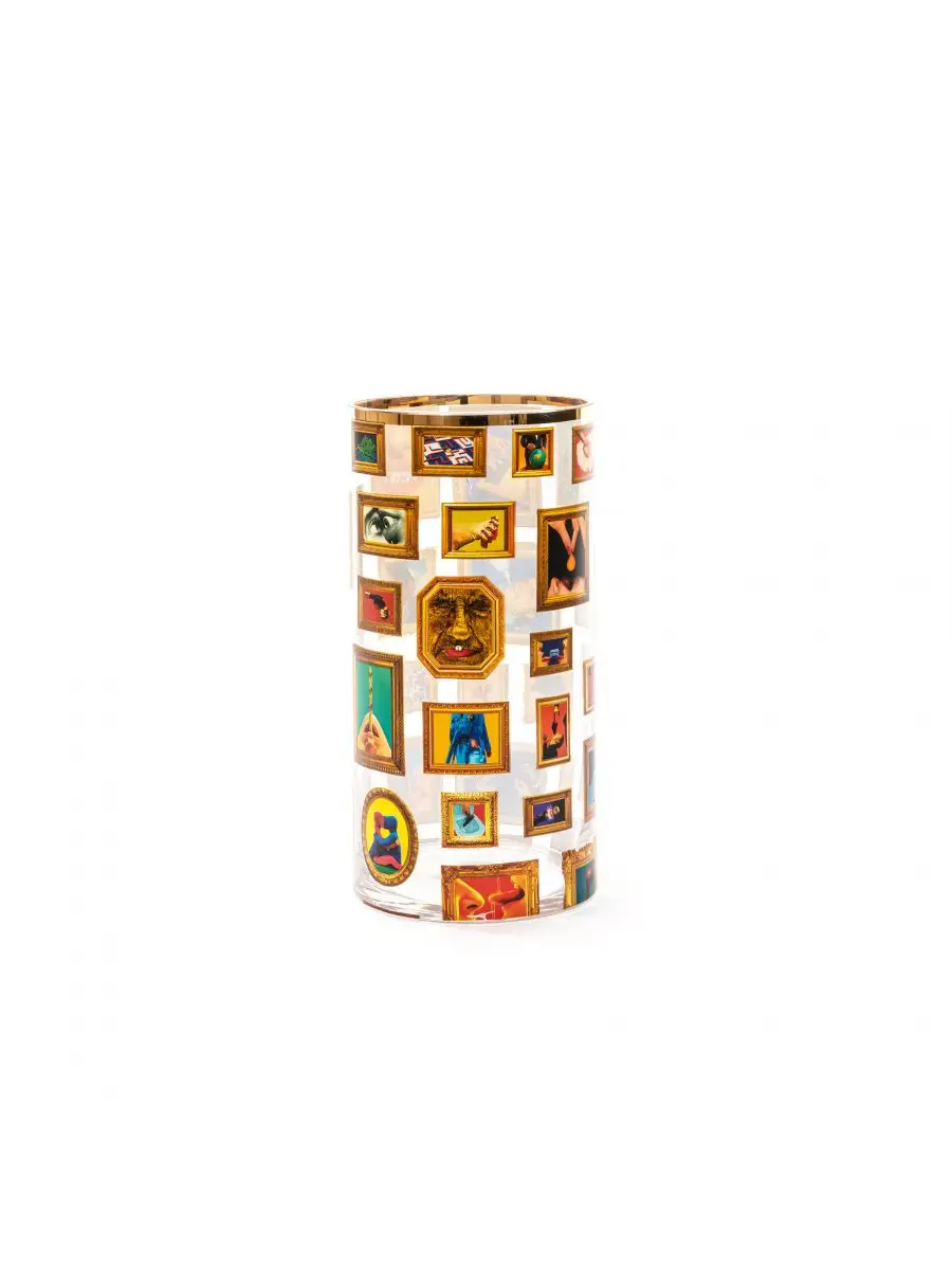 Seletti Toiletpaper Glass Vase Cylindrical Medium Frames