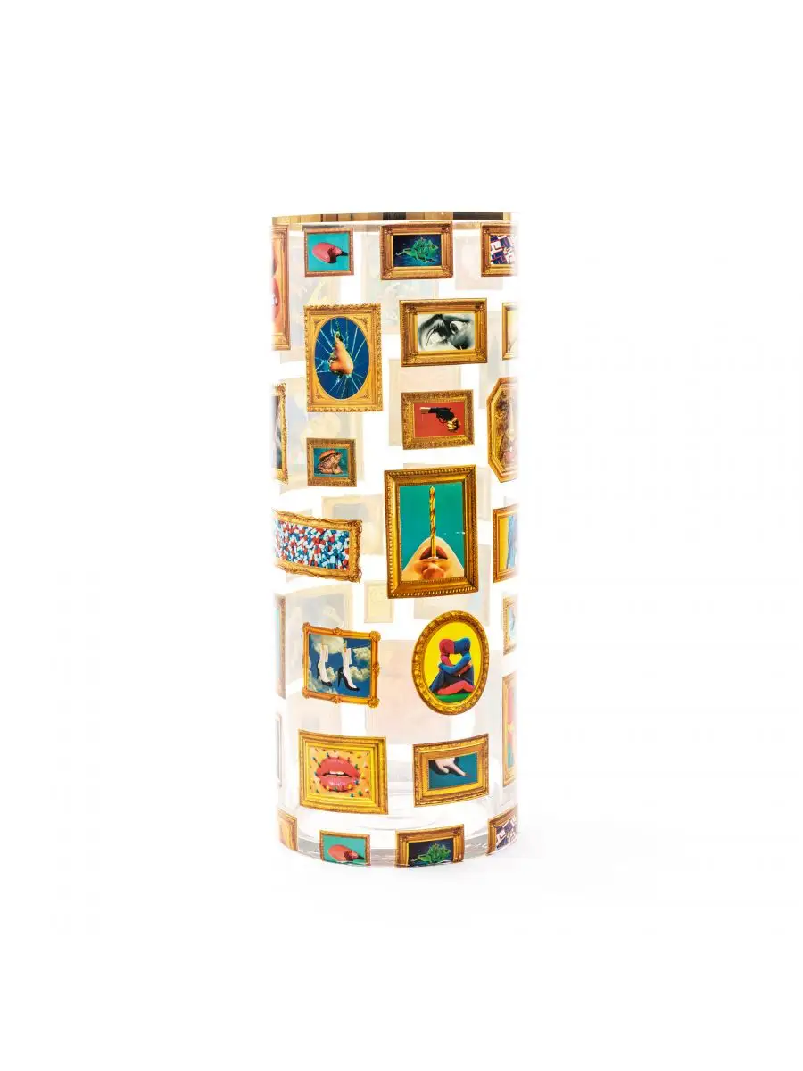 Seletti Toiletpaper Glass Vase Cylindrical Big Frames
