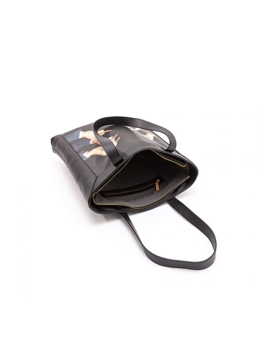 Seletti Toiletpaper Travel Kit Tote Bag Lipstick Black