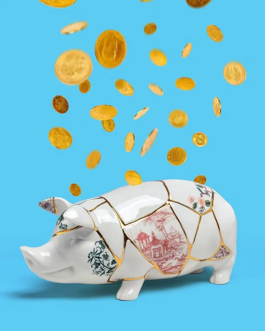 Seletti Kintsugi Piggy Bank