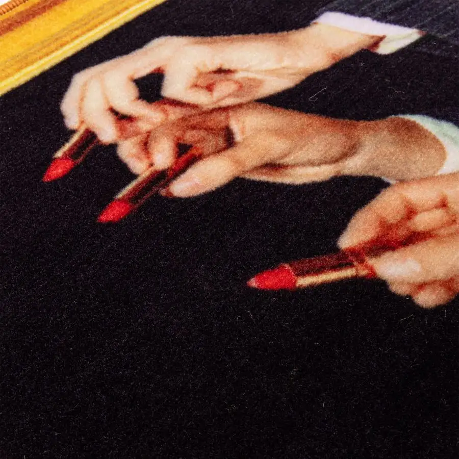 Seletti Toiletpaper Mat Lipstick Black