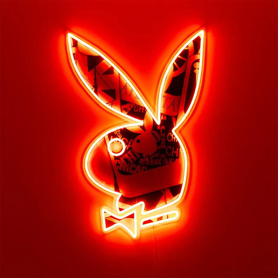Playboy X "Collage Playboy Bunny" LED Wall Mountable Neon