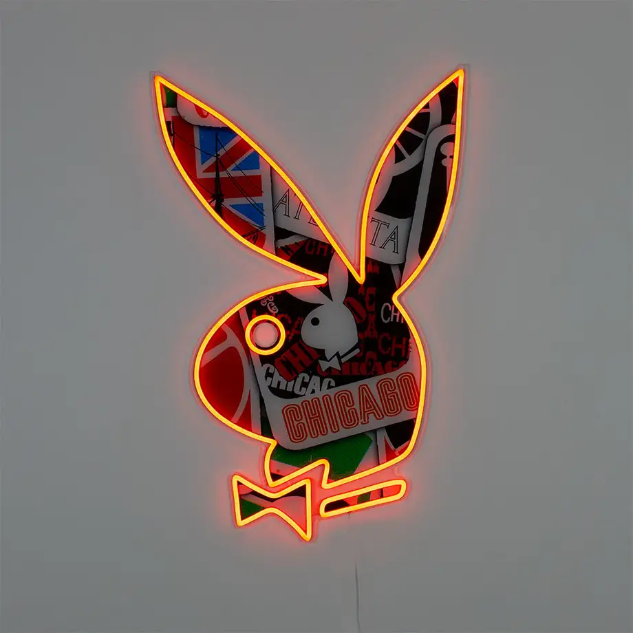 Playboy X "Collage Playboy Bunny" LED Wall Mountable Neon