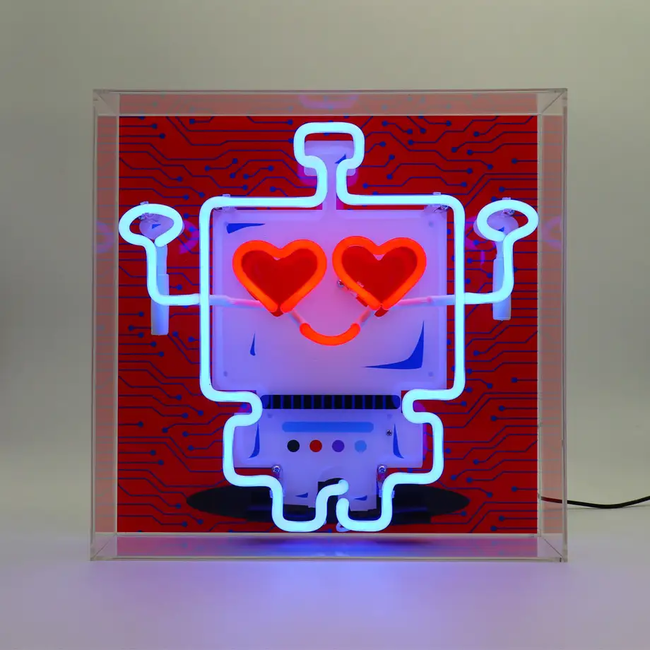 "Robot" Large Neon Box Sign