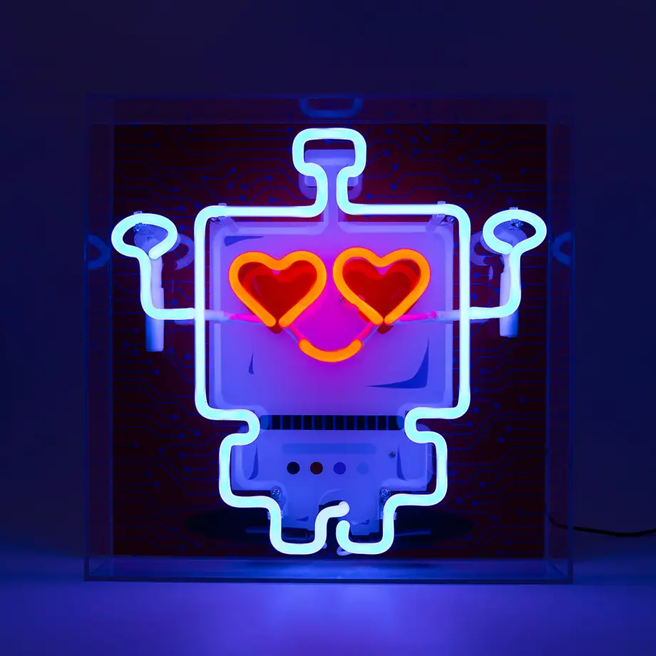 "Robot" Large Neon Box Sign