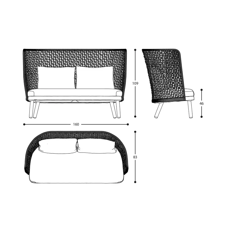 Varaschin Emma Sofa High