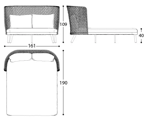 Varaschin Emma Daybed High Backrest