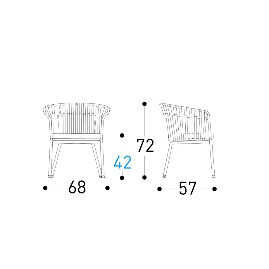 Varaschin Emma Cross Dining Armchair