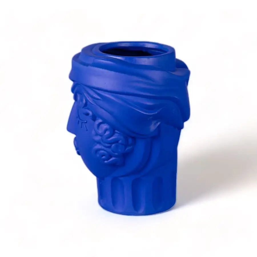 Seletti Magna Graecia Terracotta Vase Woman Blue