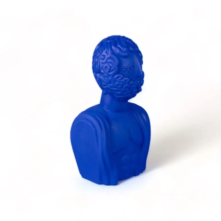 Seletti Magna Graecia Terracotta Bust Man Blue