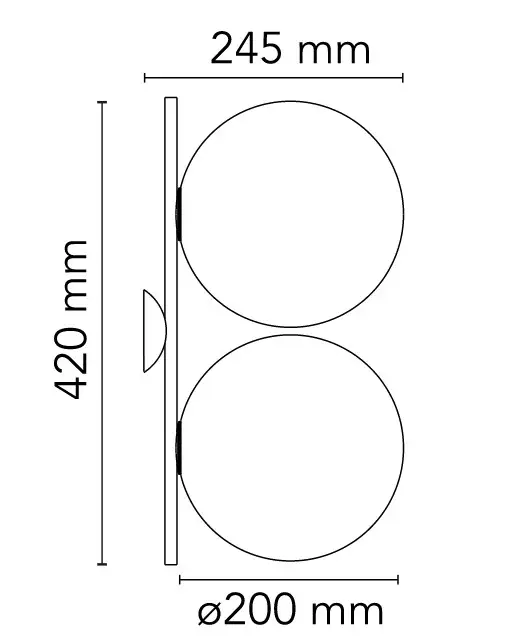 Flos IC Ceiling/Wall Double Lamp